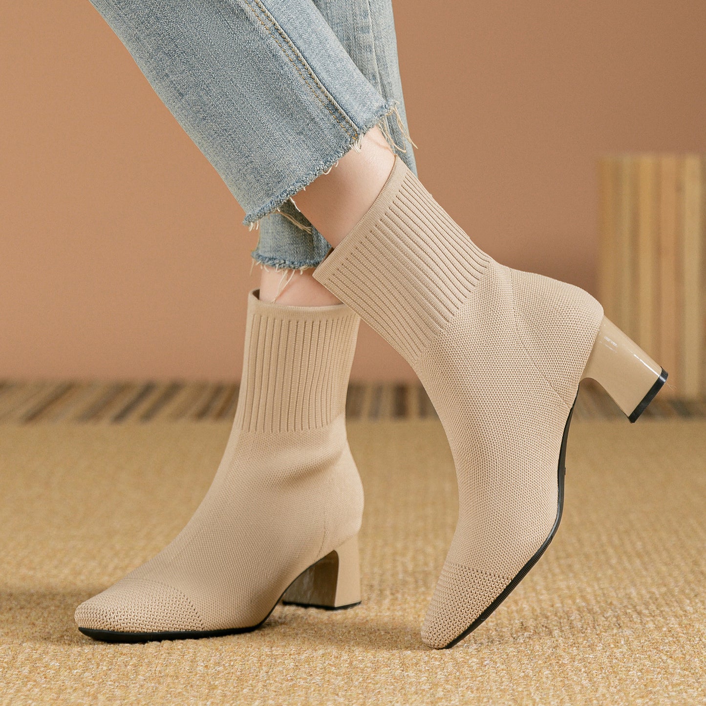 Bottes Modernes Chaussettes à Talon