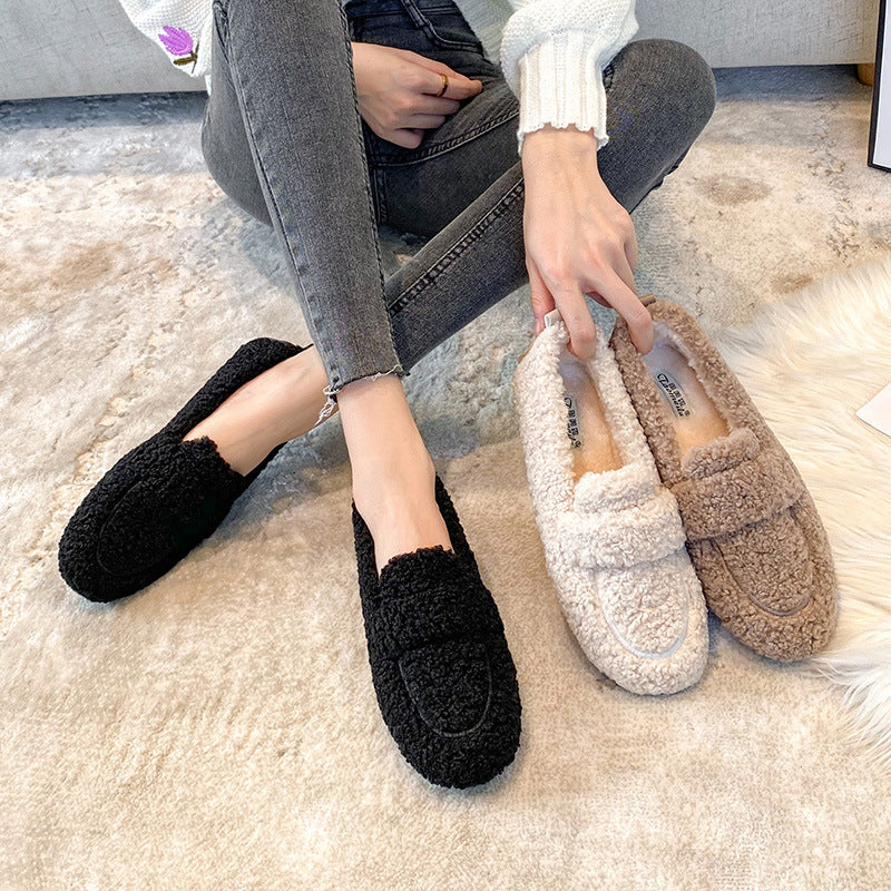 Mocassins femme en peluche – confort et style