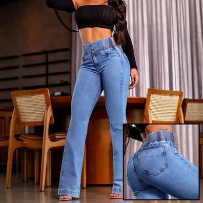 Jean taille haute chic pour femme – style tendance