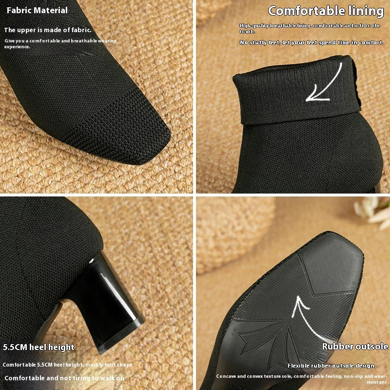 Bottes Modernes Chaussettes à Talon