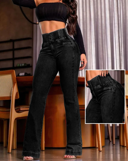 Jean taille haute chic pour femme – style tendance