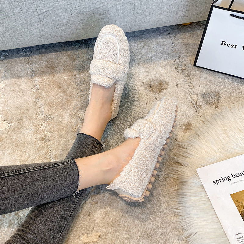 Mocassins femme en peluche – confort et style