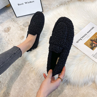 Mocassins femme en peluche – confort et style