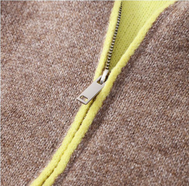 Cardigan tricoté femme chic à poches et zip
